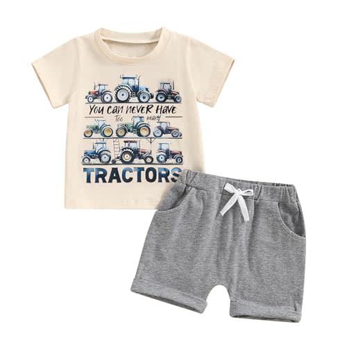 WZTYYDS Toddler Boys Summer Outfits Animal Print Short Sleeve T-Shirt and Elastic Shorts for 2 Piece Vacation Clothes Set
