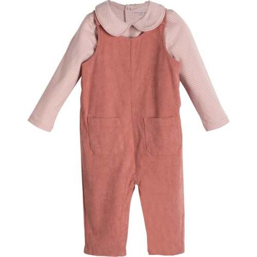 Baby Darby Coverall Set, Rose (6-12 mo)