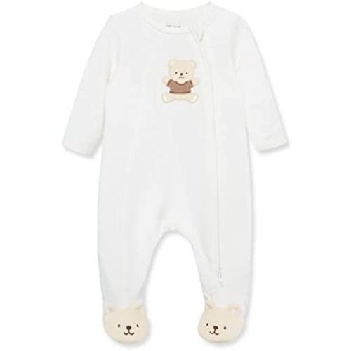 Little Me Clothes for Baby Gender Neutral 100% Cotton Scratch-Free Tag Footed One-Piece Romper Sleeper, Preemie to 9 Months