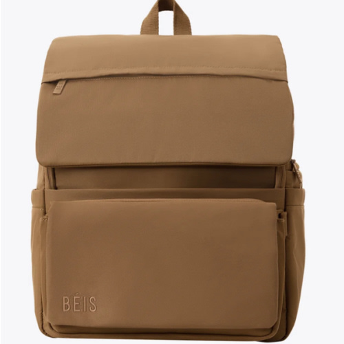BÉIS 'The Ultimate Diaper Backpack' in Camel - Diaper Bag Backpack in Camel Brown