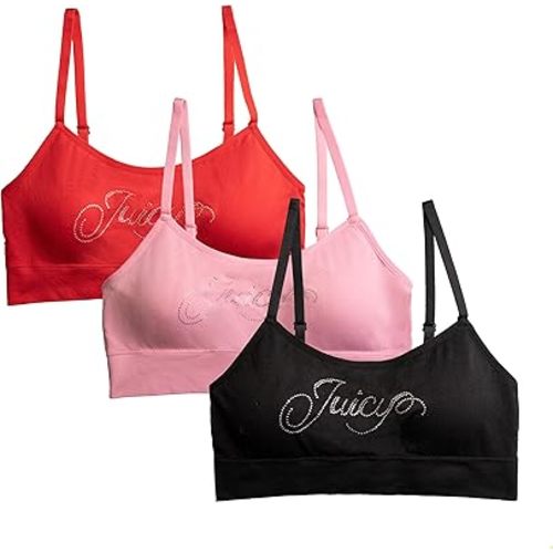 Juicy Couture Women's Multipack Seamless Comfort Lounge Wirefree Bralettes