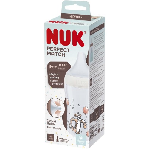 NUK Perfect Match Bottle M 3m+ 260ml Winnie The Pooh - Assorted*
