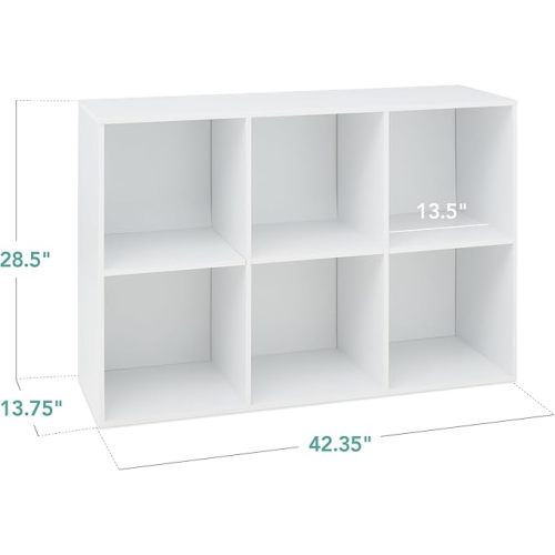 Best Choice Products 6-Cube Storage Organizer, 13.5in Shelf Opening, Bookcase, Display Shelf, Customizable w/ 3 Removable Back Panels – White