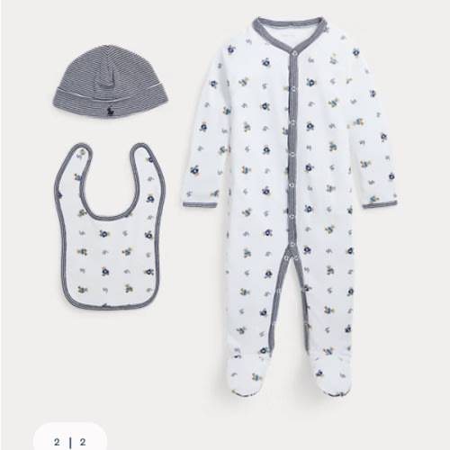 Polo Bear Cotton 3-Piece Gift Set