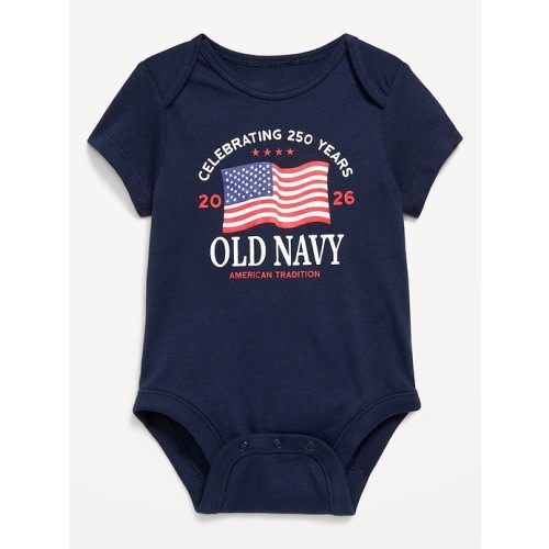 Short-Sleeve Unisex Logo-Graphic Bodysuit for Baby 0-3M