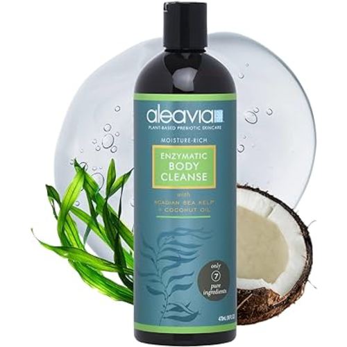 Aleavia Body Cleanse – Organic & All-Natural Prebiotic Body Wash – Fragrance-free and Sulfate-Free Enzymatic Body Cleanser – 16 Oz.