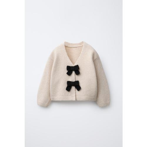 TIE CARDIGAN - Ecru | ZARA United States