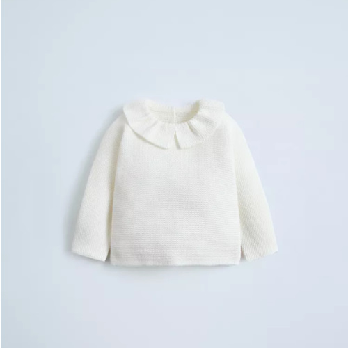 RUFFLED KNIT SWEATER - Light ecru | ZARA United States