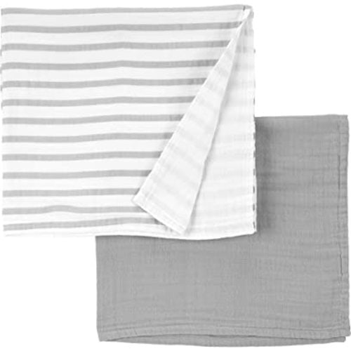 Simple Joys by Carter's Unisex-Baby 2-Pack Cotton Gauze Blanket,