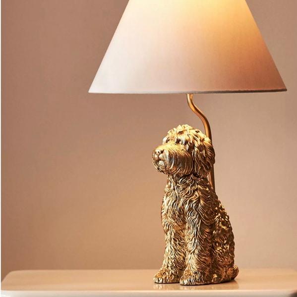 Anthropologie Goldendoodle Dog Table Lamp