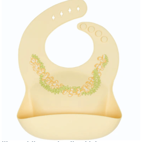 Silicone Bib - Puakenikeni Lei