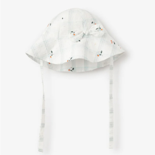 Strawberry Picnic Swiss Dot Sunhat – Elegant Baby