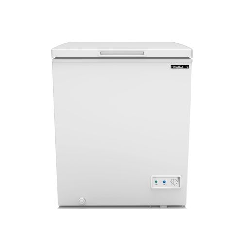 Frigidaire Chest Freezer 5.0 Cu. Ft, White with Removable Basket and Manual Defrost