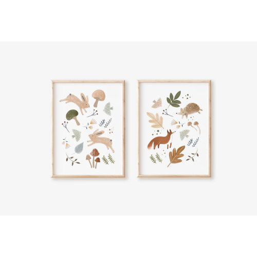 Nemo and Her Woodland Art Print Set - Unframed Prints | Wayfair