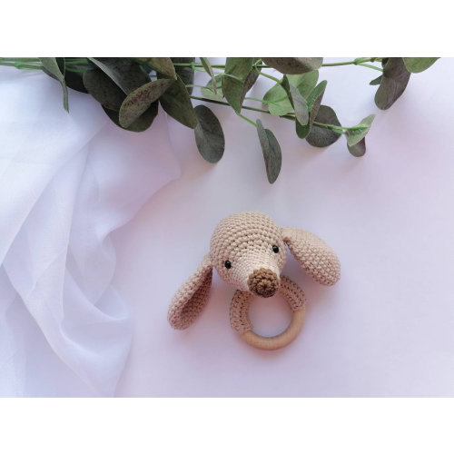 Dachshund Rattle - Beige