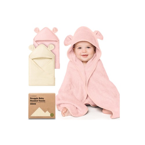2-Pack Snuggle Hooded Towels, Small