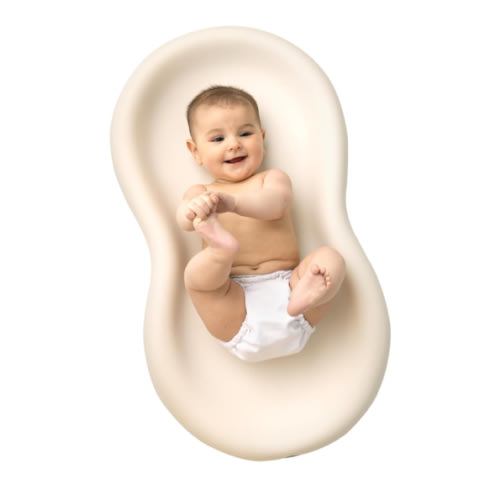 Keekaroo Peanut Changer Baby Vanilla– The Original Made in USA Easy-to-Clean Changing pad and The only Shell Over Foam, Fully Water Repellant