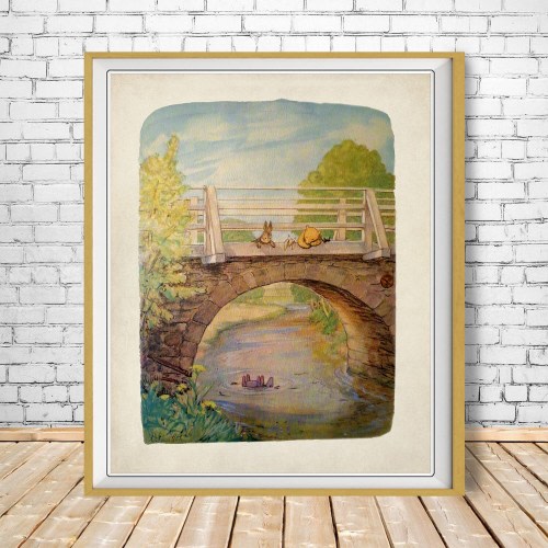 Winnie the Pooh Prints - Discounted Set of 4, Kids Room, Nursery Decor, Winnie the Pooh Illustrations #vi1791