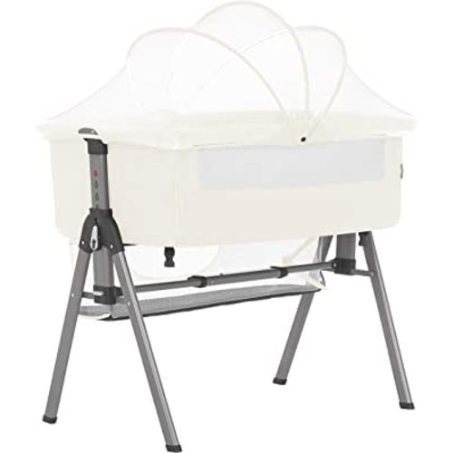 Lotus Bassinet and Bedside Sleeper in Ivory, Lightweight and Portable Baby Bassinet, Adjustable Height Position, Easy to Fold and Carry Travel Bassinet- Carry Bag Included