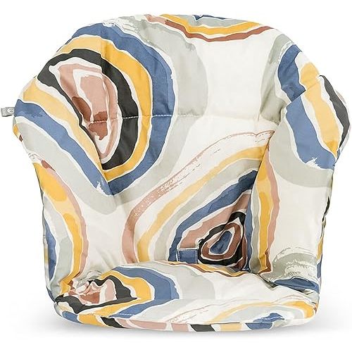 Stokke Clikk Cushion, Multi Circles - Compatible Clikk High Chair - Provides Support for Babies - Made with Organic Cotton - Reversible & Machine Washable - Best for Ages 6-36 Months