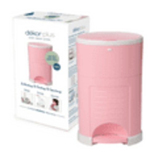 Dekor Plus Hands-Free Diaper Pail, Soft Pink, Baby Diaper Disposal System with Refill