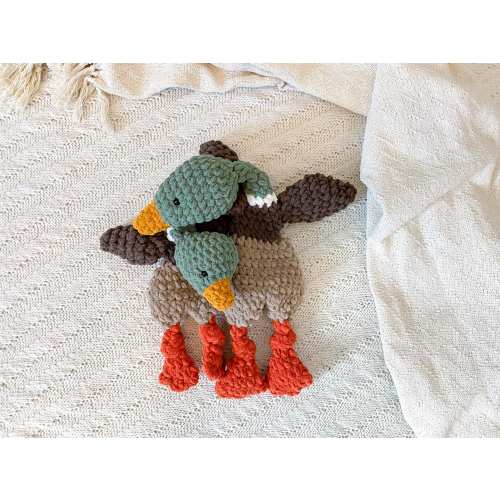 Mallard Duck Lovey | Duck Snuggler | Crochet Duck | Baby Toddler Gift | Handmade Duck