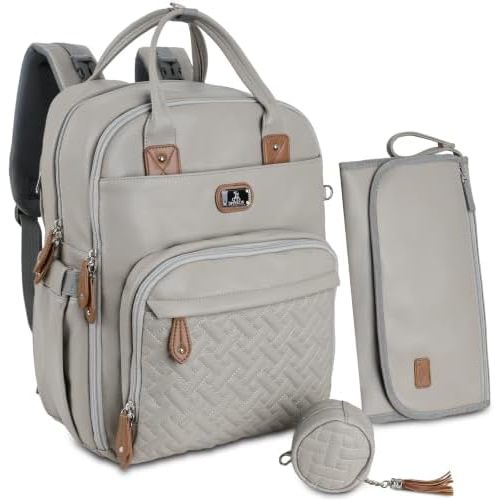 Dikaslon Diaper Bag Backpack with Portable Changing Pad, Baby Essentials