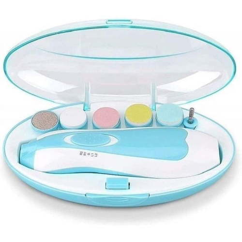 Electric Baby Nail Trimmer | Safe Newborn Toddler Nail File Clippers Kit for Trimming and Polishing with Light