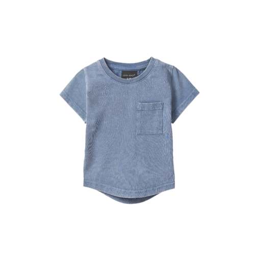 Acid Wash Pocket Tee - Navy