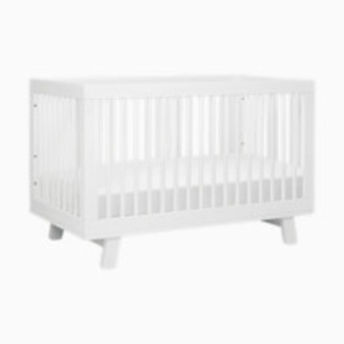 babyletto Hudson 3-in-1 Convertible Crib with Toddler Bed Conversion Kit - White