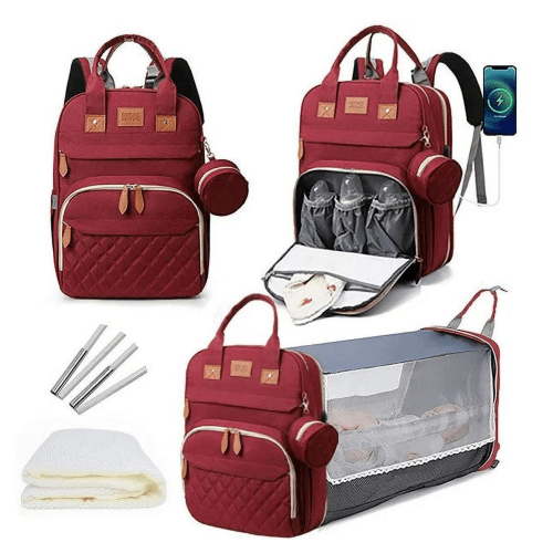 Top-rated Diaper Backpack with Built-in Changing Station, Diaper Bag with Organizing Pouches and Insulated Bottle Pocket - Must-Have Baby Bag Essentials, Diaper Bag Tote, and Organizer.