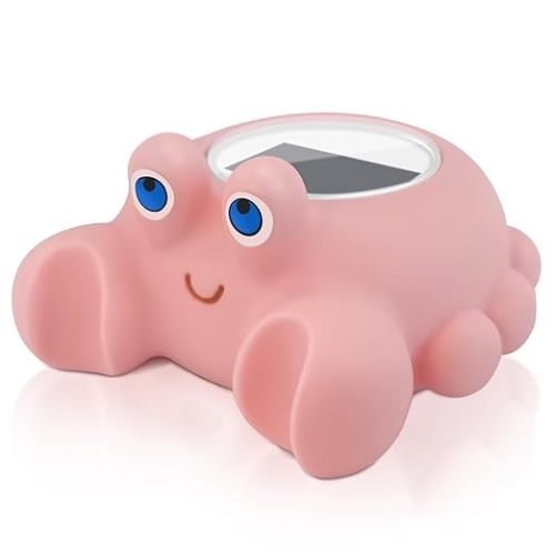 BabyElf Baby Bath Bathtub Thermometer for Infant - Safety Bath Tub Water Temperature Digital Thermometer - Floating Bathing Toy Gift for Kids Newborn Mother with Flashing Temperature Warning
