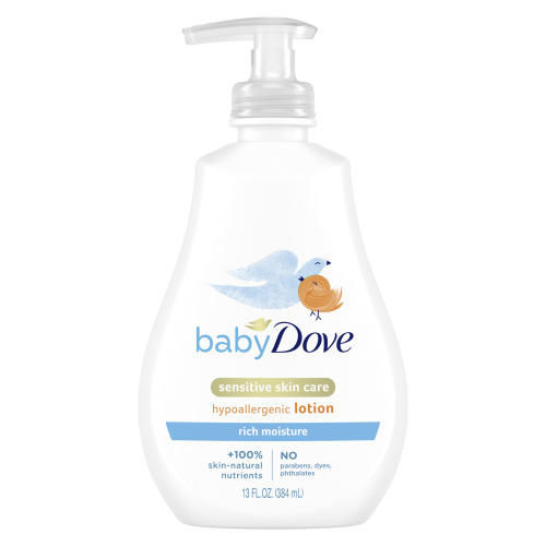 Dove Baby Rich Moisture Hypoallergenic Lotion Newborn Sensitive Skin, 13 oz