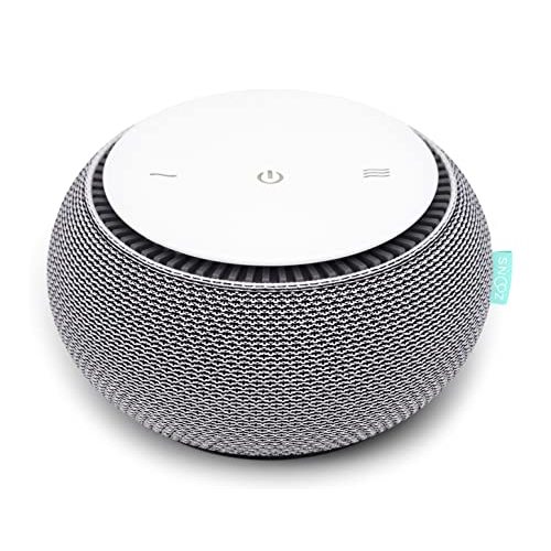 SNOOZ Smart White Noise Machine - Real Fan Inside for Non-Looping White Noise Sounds - App-Based Remote Control, Sleep Timer, and Night Light - Cloud
