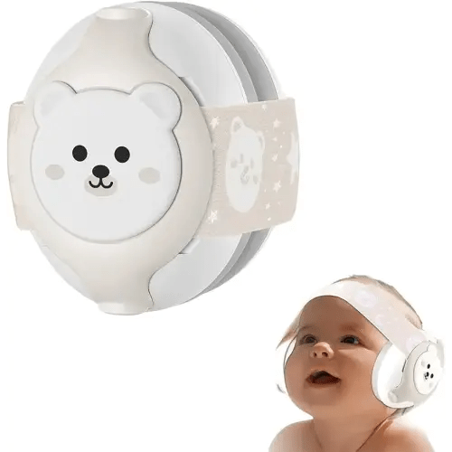 Baby Headphones-Infant Ear Protection for Babies 0-36 Months, 25dB NRR Baby Noise Cancelling Headphones with Little Bear Design,Travel Essentials for Airplane/Improves Sleep/Outdoor