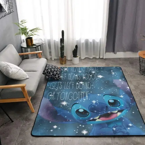 Cartoon Animated Area Rug Cute Cartoon Blue Animals Rug Cartoon Animated Character Carpet for Children Room Bedroom Livingroom Home Decor Floor Mat Gift for Animation Lovers 4'x 5.3'