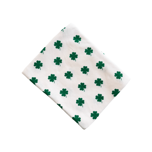 Organic Cotton Waffle Swaddle Blanket, Clover