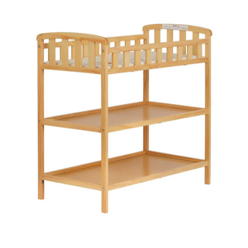 Dream On Me Emily Changing Table In Natural, Comes With 1" Changing Pad, Features Two Shelves, Portable Changing Station, Made Of Sustainable New Zealand Pinewood