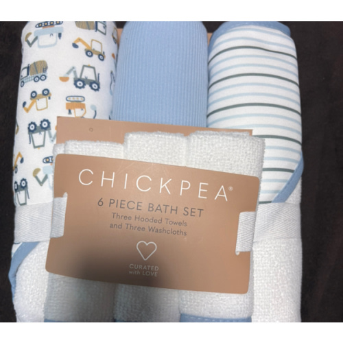 Hooded Baby Bath Towel and Washcloth 6 Piece Set for Newborns, Infants & Toddlers, Boys & Girls Baby Hooded Towels Set (Little Lambs & Moons)
