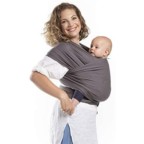 Boba Wrap Baby Carrier, Dark Grey Organic - Original Stretchy Infant Sling, Perfect for Newborn Babies and Children up to 35 lbs