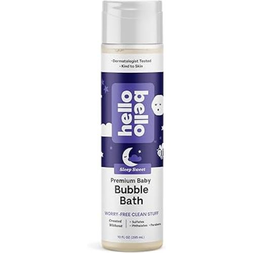 Hello Bello Nighttime Bubble Bath, Gentle Hypoallergenic Formula for Babies and Kids, Vegan and Cruelty-Free, Sleep Sweet Scented, 10 fl oz