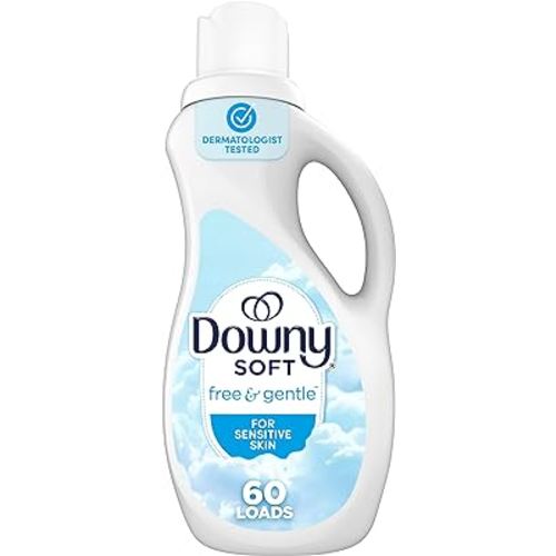 Downy Free & Gentle Fabric Softener (Fabric Conditioner), 44 fl oz, 60 Loads, Hypoallergenic