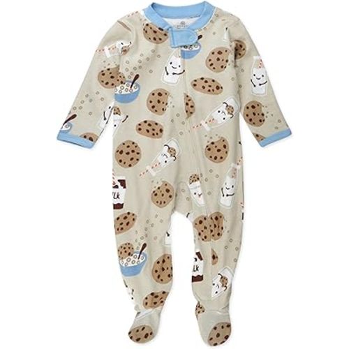 HonestBaby Baby Boys' Sleep and Play Footed Pajamas One-Piece Sleeper Jumpsuit Zip-front Pjs Organic Cotton