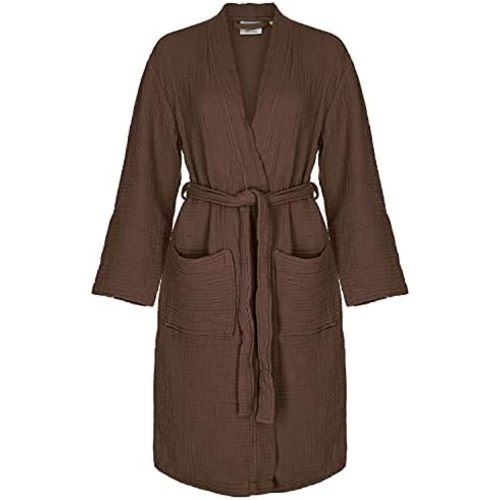 Muslin Unisex Bathrobe Women & Men, Turkish 100% Cotton Kimono Lightweight Robe | Long Robes Soft, Absorbent, Spa robes
