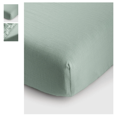 100% Organic Cotton Muslin Crib Sheet 3-Pack