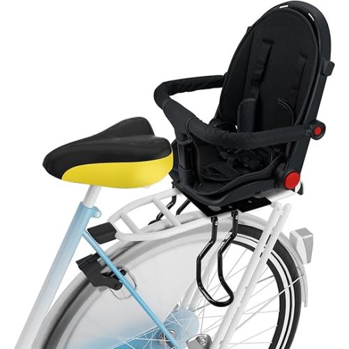 2025 New Rear Child Bike Seat, Child Bike seat for 1-3 Years Old,Rotatable Rear Mounted Toddler Bike Seat,Rear Frame Mounted Baby Bike Seats Kids Safety