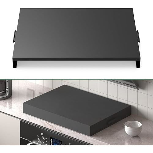 Forestchill Stove Top Cover, Heavy Duty Metal Gas Stove Cover Board with Handle, 30"L x 22"W x 3"H Noodle Board for Cooktop, Gas/Electric Stove, Expanding Kitchen Space & Easy to Clean