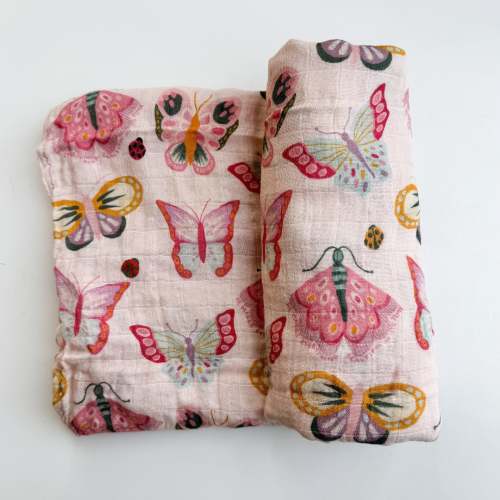 Ecclesiastes 3:11 Butterfly Catholic Baby Muslin Blanket Swaddle