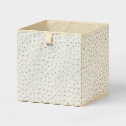 11" Fabric Bin Khaki Floral - Brightroom™