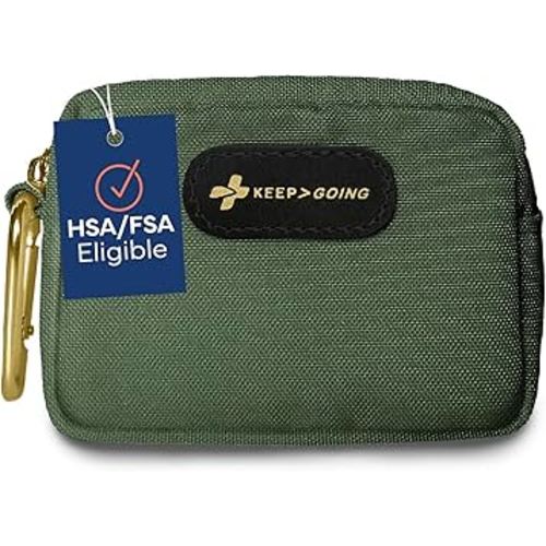 KeepGoing Small Travel First Aid Kit Kids – 60 Pc. Mini First Aid Kit for Purse, Diaper Bag, & Backpack with Latex-Free Bandages – 4 Oz., & 4.5 x 3.5 x 2 in, TSA-Approved